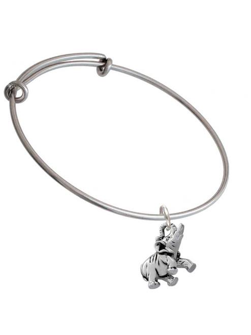 Elephant Charm Bangle Bracelet