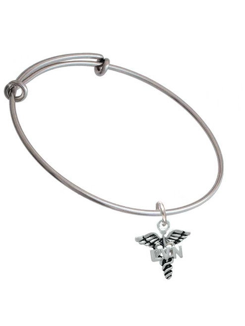 Caduceus - LVN Charm Bangle Bracelet