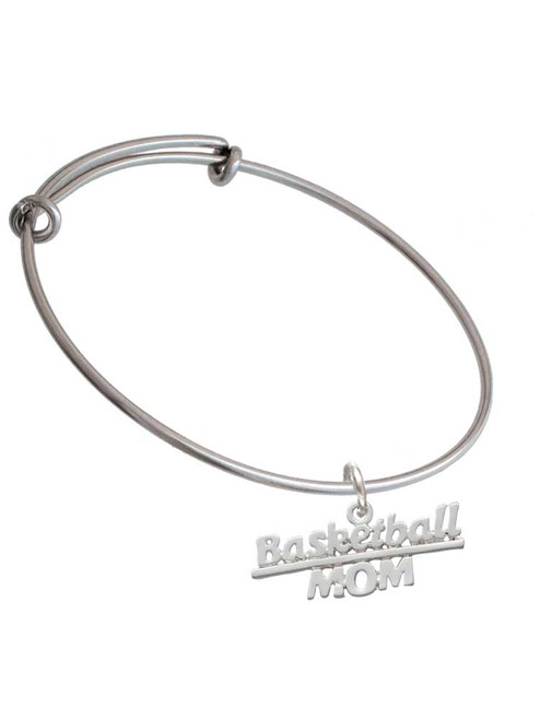 Basketball Mom Charm Bangle Bracelet
