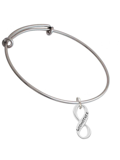 Godmother Infinity Sign Charm Bangle Bracelet