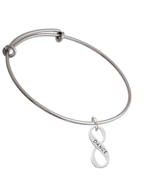 Dance Infinity Sign Charm Bangle Bracelet