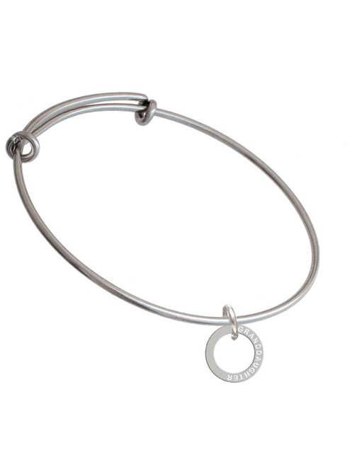 Granddaughter Eternity Ring Charm Bangle Bracelet