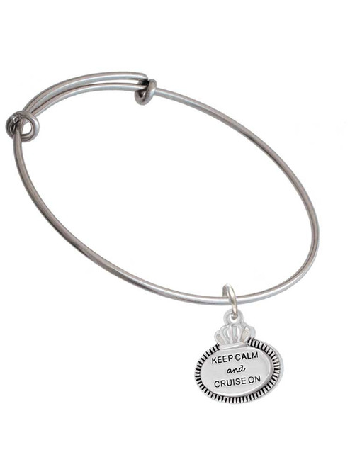 Keep Calm and Cruise On Charm Bangle Bracelet