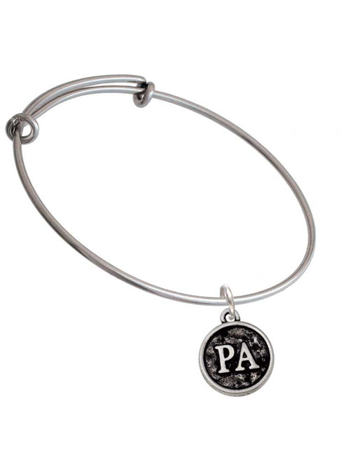 Medical Assistant Caduceus Seal - PA Charm Bangle Bracelet