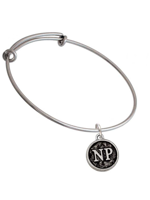 Nurse Caduceus Seal - NP Charm Bangle Bracelet