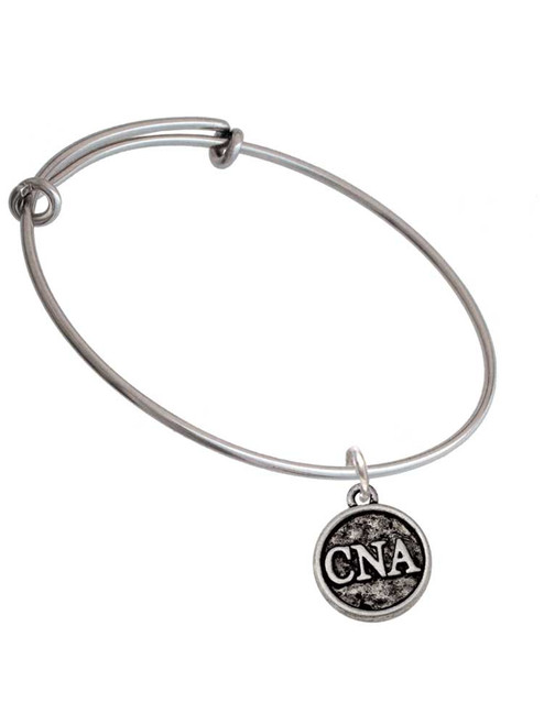 Nurse Caduceus Seal - CNA Charm Bangle Bracelet