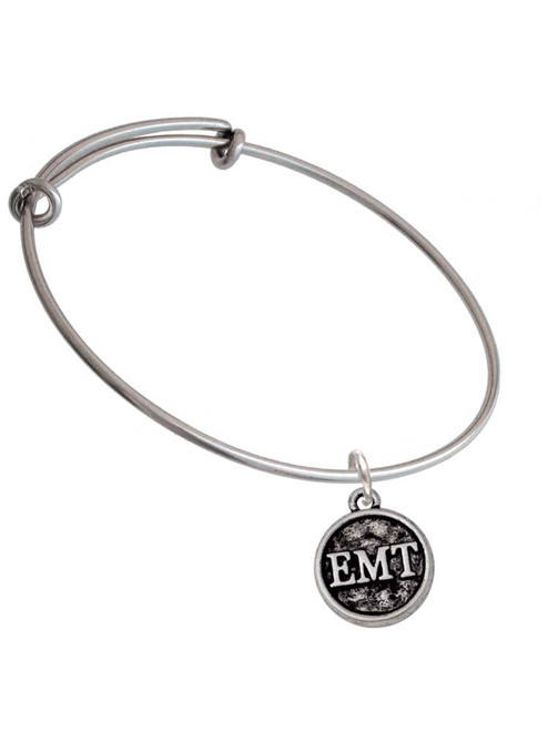 Medical Caduceus Seal - EMT Charm Bangle Bracelet