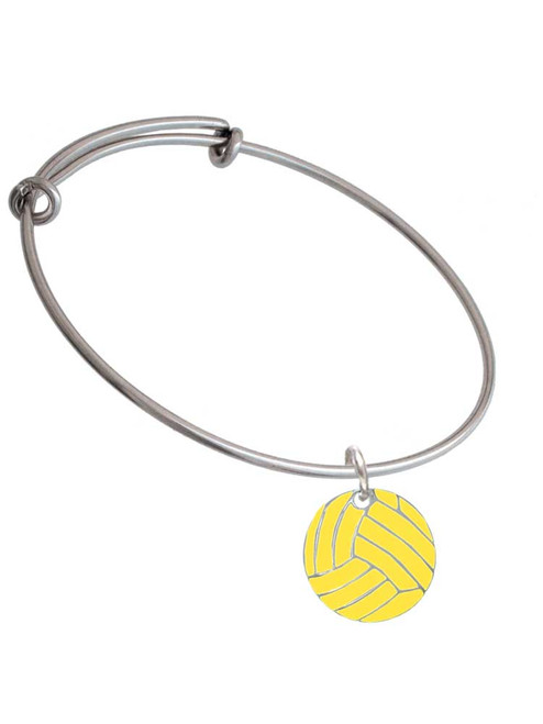 3/4'' Enamel Water Polo Ball Charm Bangle Bracelet