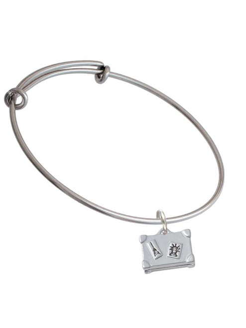 Suitcase Charm Bangle Bracelet