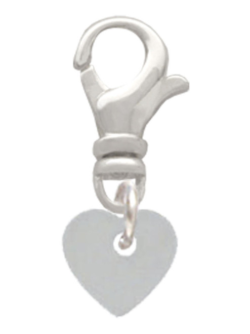 Acrylic 5/16" Imitation Pearl Heart Clip On Charm
