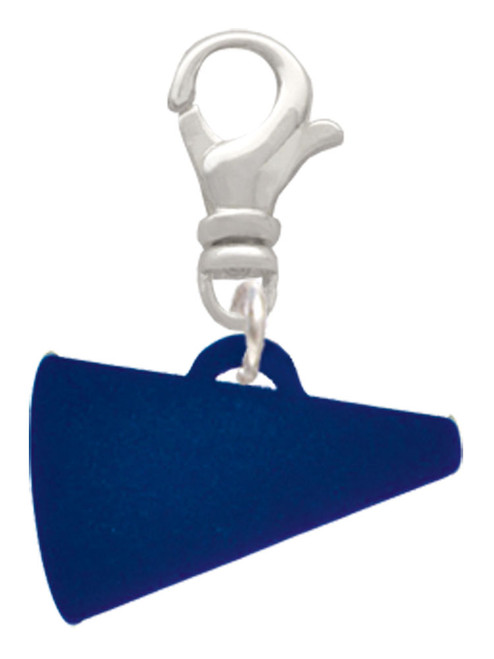 Acrylic 3/4" Navy Megaphone Clip On Charm