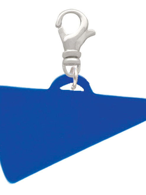 Acrylic 1.25" Royal Blue Megaphone Clip On Charm