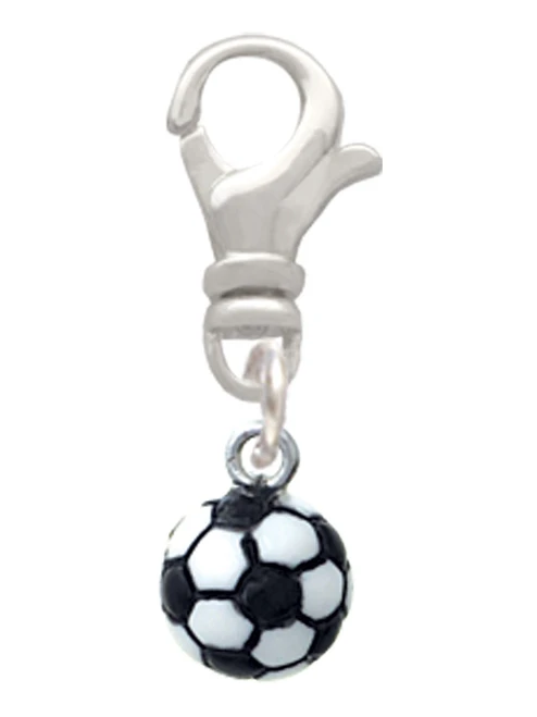 Resin Soccer ball Clip On Charm