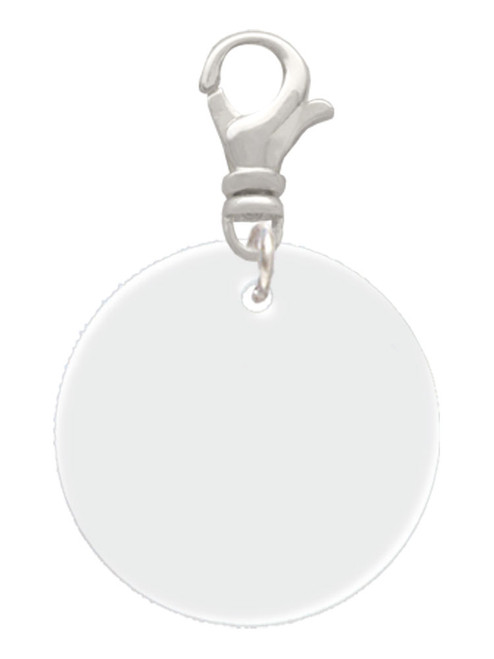 Acrylic 7/8" Disc Imitation Pearl Clip On Charm