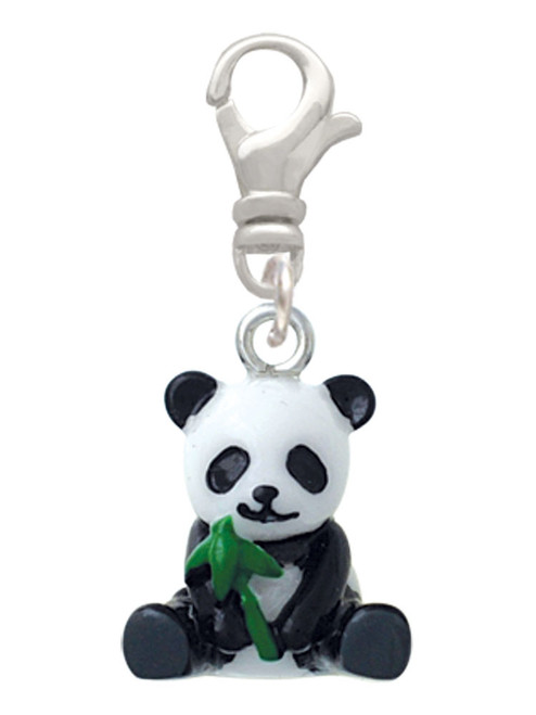 Resin Panda Bear Clip On Charm