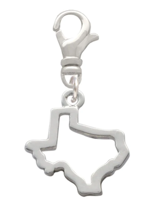Texas Outline Clip On Charm