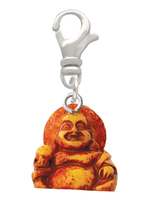 Resin Laughing Buddha Clip On Charm