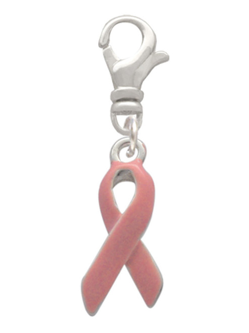 Pink Ribbon Clip On Charm