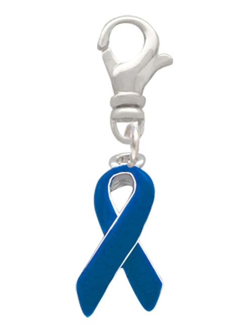 Blue Ribbon Clip On Charm