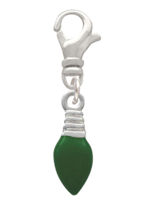 Green Christmas Light Clip On Charm
