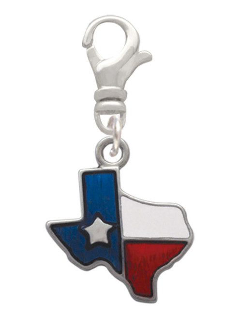 Texas - Lone Star Glass Clip On Charm