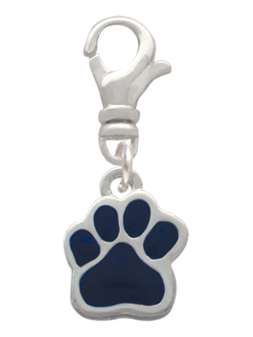 Small Navy Blue Paw Clip On Charm
