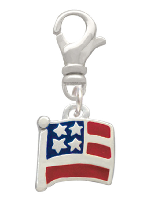 Mini USA Flag Clip On Charm