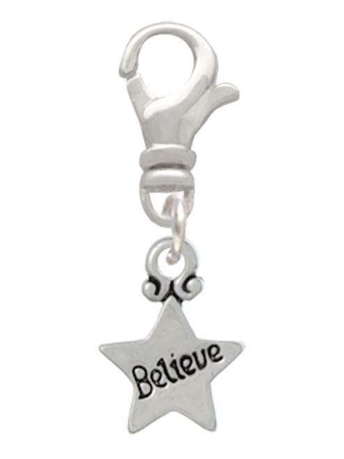 Mini ''Believe'' Star Clip On Charm
