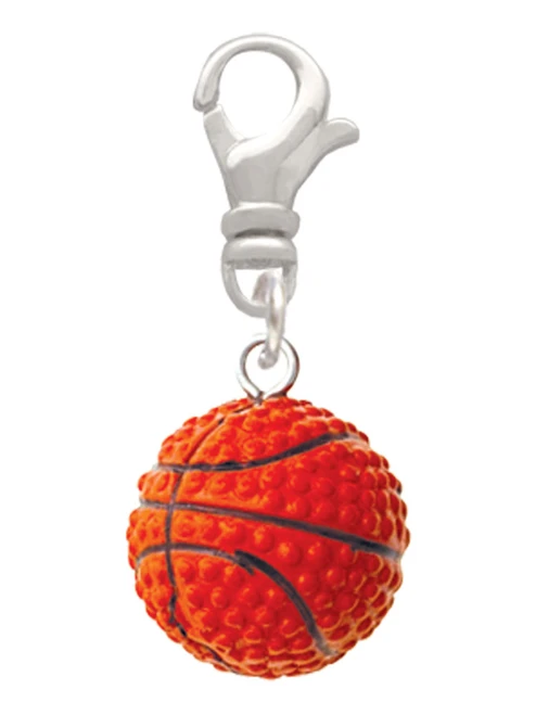 Resin Basketball Clip On Charm