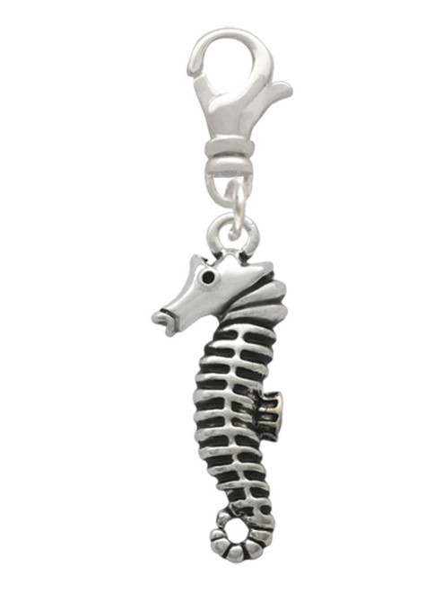 Antiqued Seahorse Clip On Charm