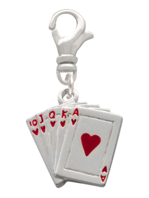 Card Hand - Hearts Clip On Charm