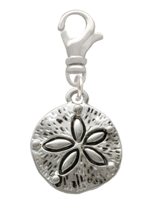 Antiqued Sand Dollar Clip On Charm