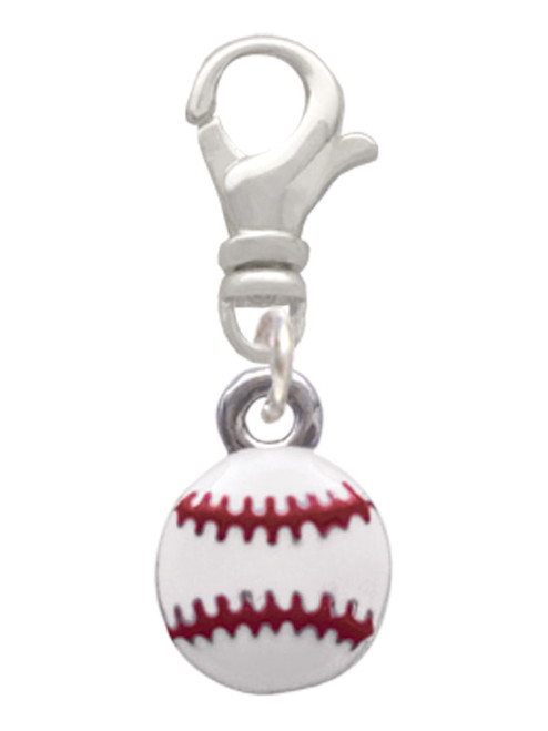 Mini Baseball - Two Sided - Clip On Charm