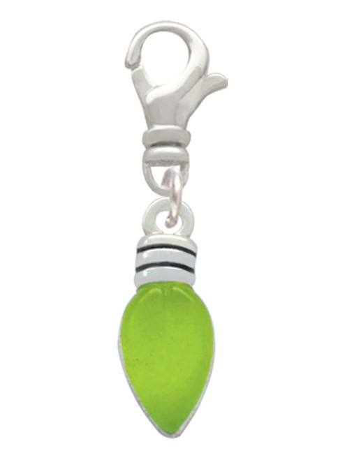 Christmas Lights - Lime Green Resin Clip On Charm