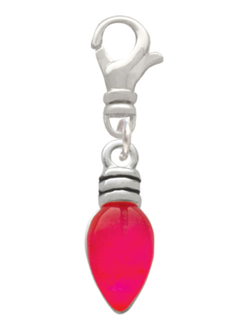 Christmas Lights - Hot Pink Resin Clip On Charm