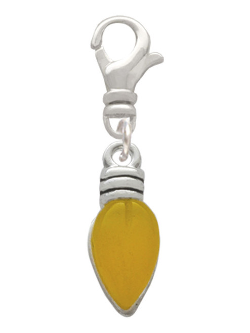 Christmas Lights - Hot Yellow Resin Clip On Charm