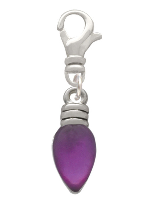 Christmas Lights - Purple Resin Clip On Charm