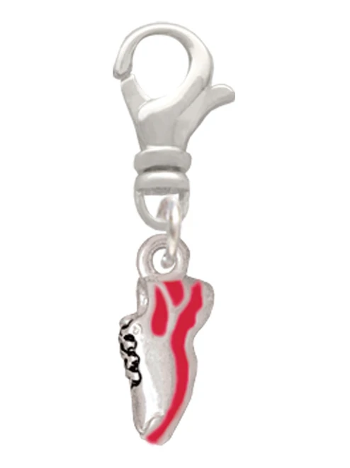 Mini Red Running Shoe Clip On Charm