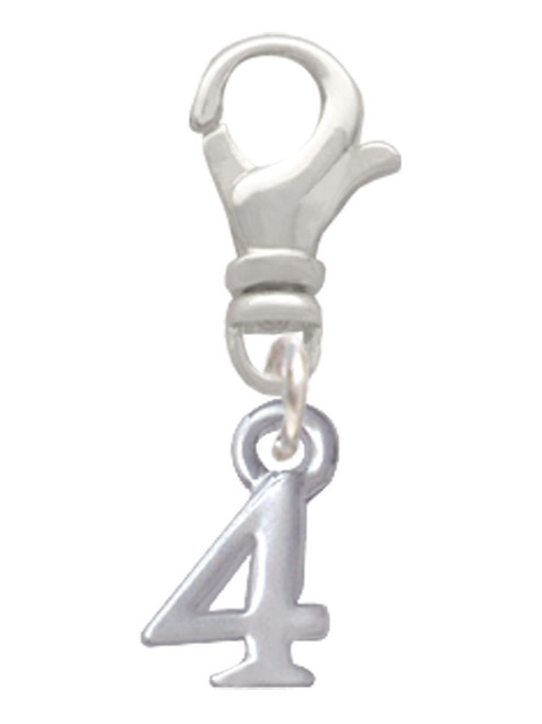 Small Number - 4 - Clip On Charm