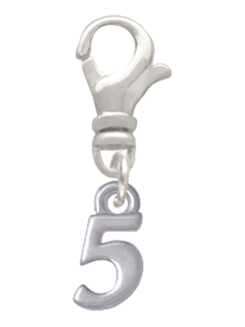 Small Number - 5 - Clip On Charm