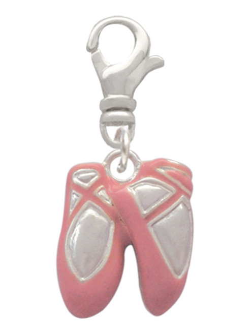 Large Pink Ballet Slippers Clip On Charm