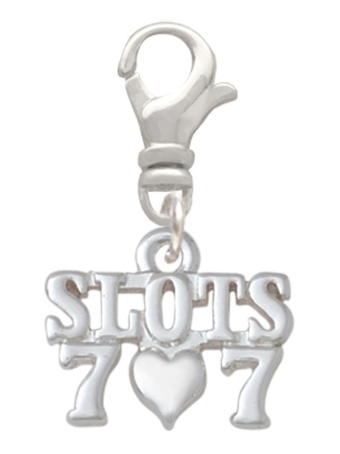 Slots with Heart and Lucky 7s Clip On Charm