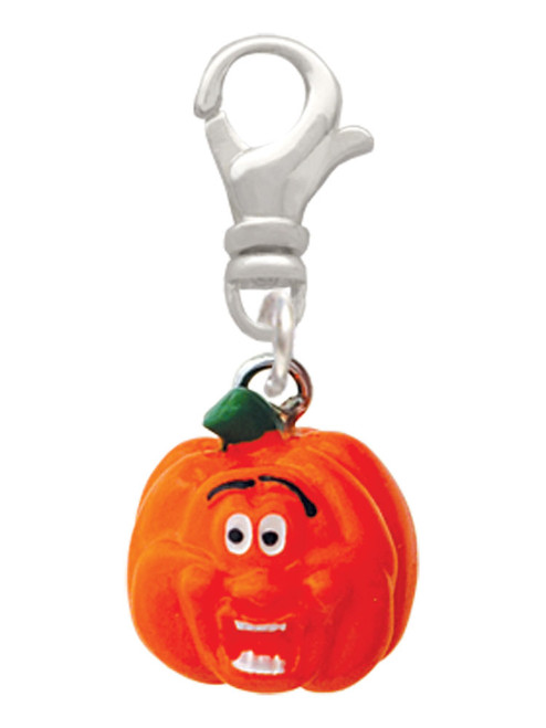 Resin Funny Ahh! Pumpkin Clip On Charm