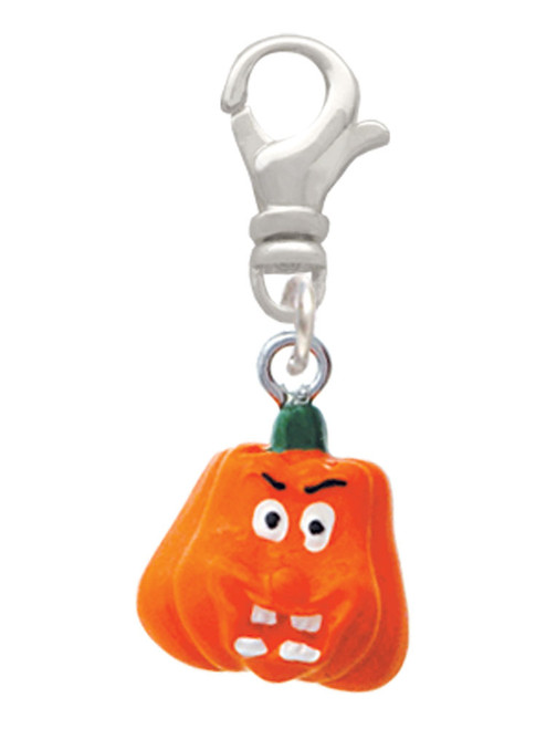Resin Funny Boo! Pumpkin Clip On Charm