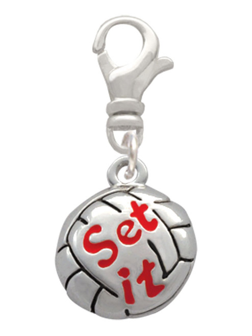 Volleyball - ''Set It'' Clip On Charm