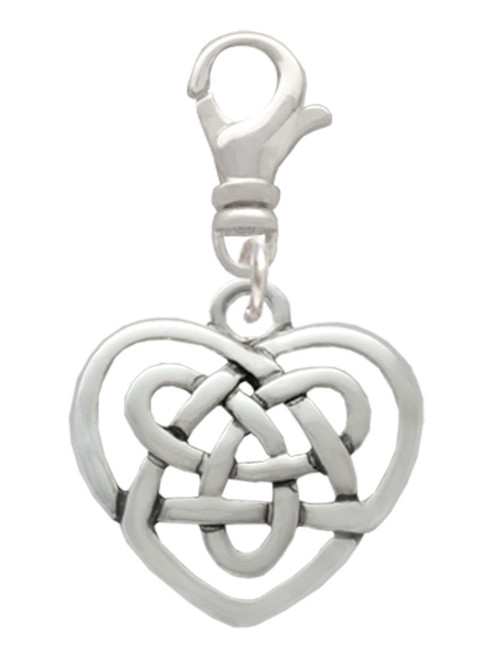 Celtic Knot Heart Clip On Charm