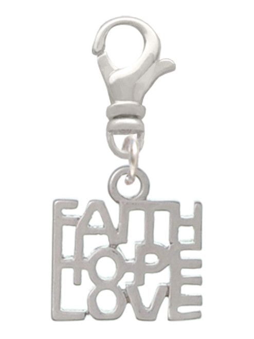 Faith Hope Love Clip On Charm