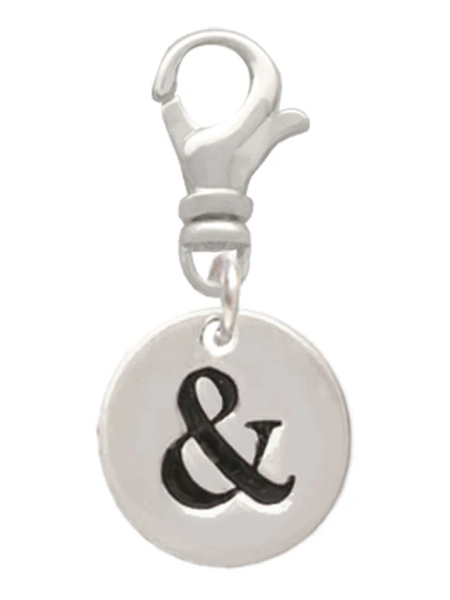 Disc 1/2'' - Symbol - Ampersand - & - Clip On Charm