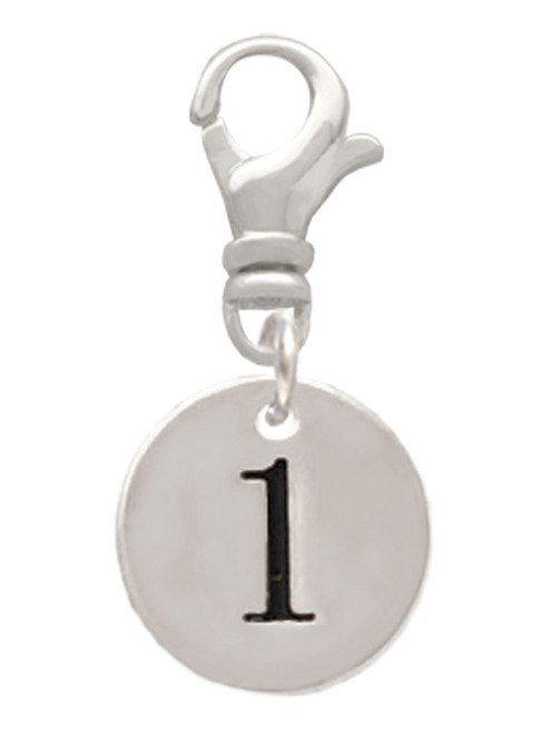 Disc 1/2'' Number - 1 - Clip On Charm