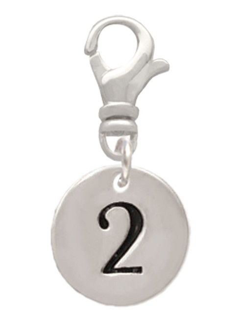 Disc 1/2'' Number - 2 - Clip On Charm